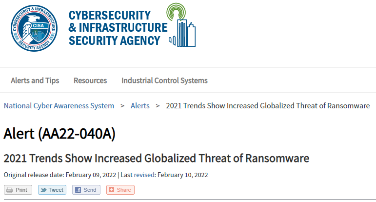 美英澳联合总结2021年勒索软件态势并提供缓解建议-渗透云记 - 专注于网络安全与技术分享