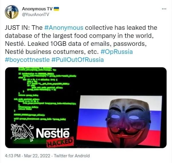 图片[2]-匿名者泄露雀巢10GB敏感数据，作为其仍在俄罗斯运营的惩罚-渗透云记 - 专注于网络安全与技术分享