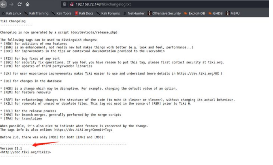 Vulnhub靶机:Tiki(适合新手练习漏洞搜索和利用)