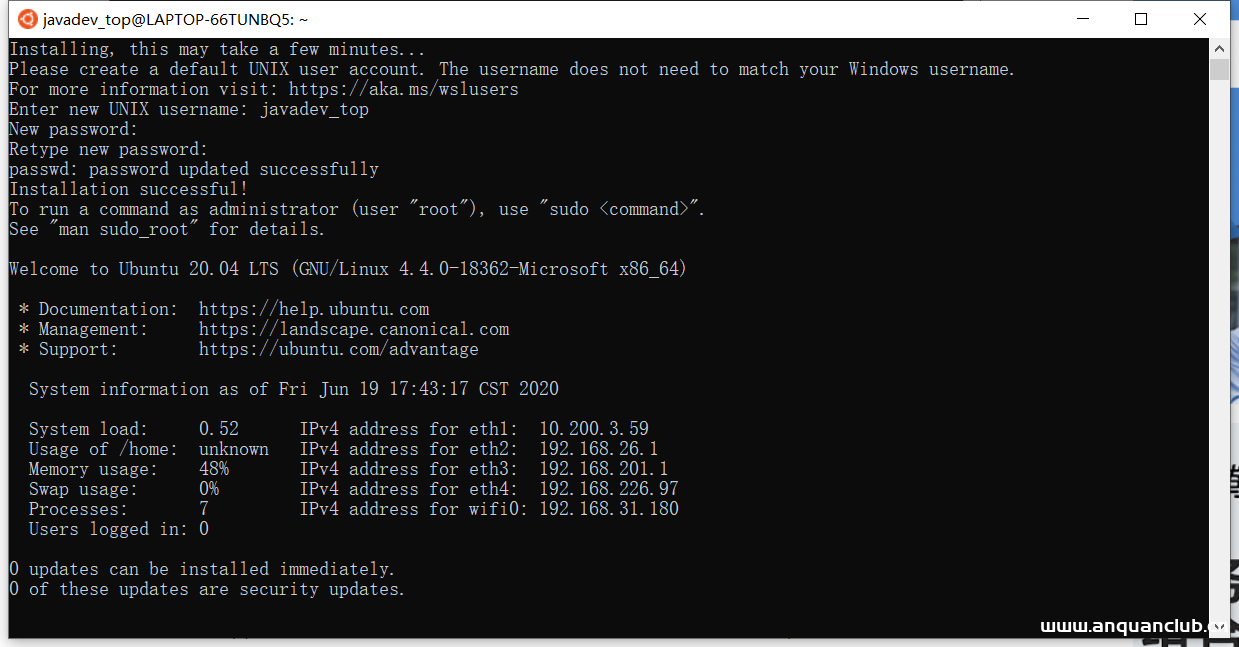 图片[7]-Windows10安装linux子系统的两种方式(图文详解)_Linux-渗透云记 - 专注于网络安全与技术分享