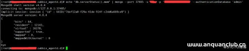 Zabbix3.4监控mongodb数据库状态的方法_zabbix-渗透云记 - 专注于网络安全与技术分享