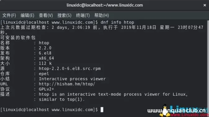 图片[4]-在CentOS 8上安装htop的教程_Linux-渗透云记 - 专注于网络安全与技术分享
