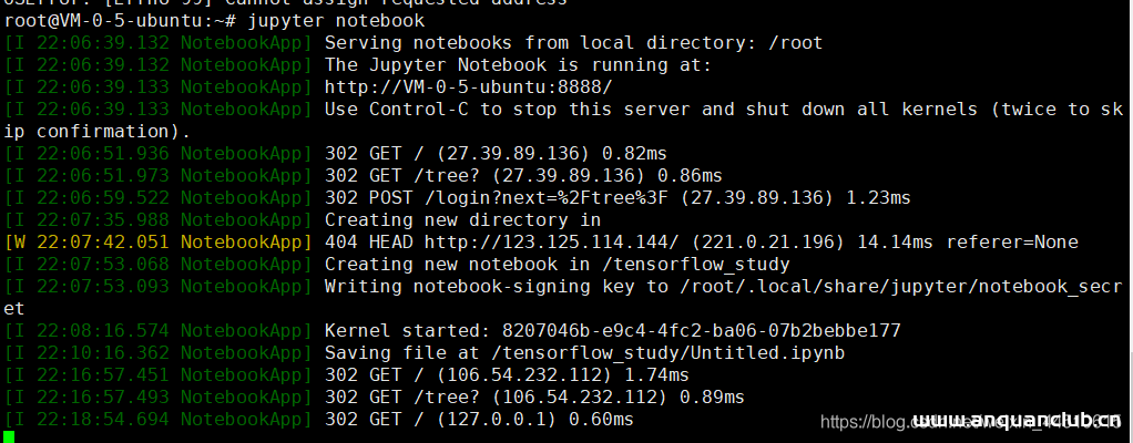 解决服务器运行jupyter notebook方法_服务器其它-渗透云记 - 专注于网络安全与技术分享