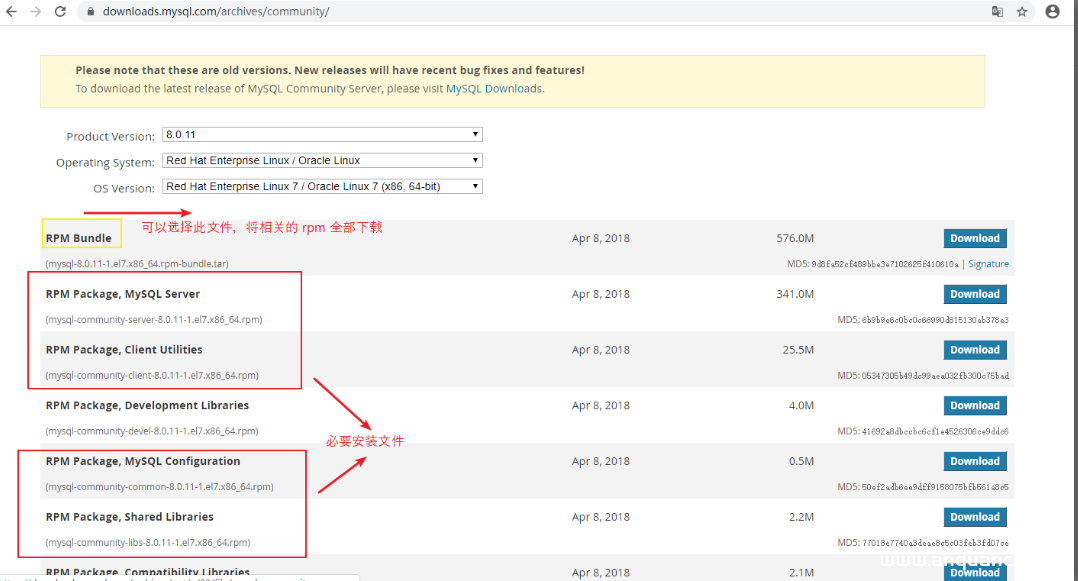 图片[2]-Linux（CentOS7）使用 RPM 安装 mysql 8.0.11的教程_Linux-渗透云记 - 专注于网络安全与技术分享