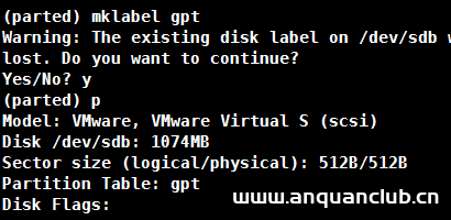 图片[3]-Linux parted磁盘分区实现步骤解析_Linux-渗透云记 - 专注于网络安全与技术分享