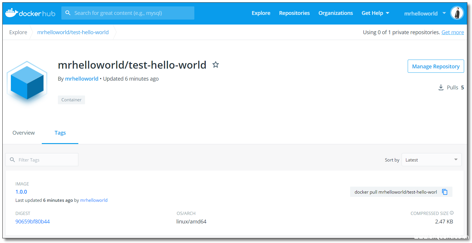 图片[4]-DockerHub 镜像仓库的使用详解_docker-渗透云记 - 专注于网络安全与技术分享