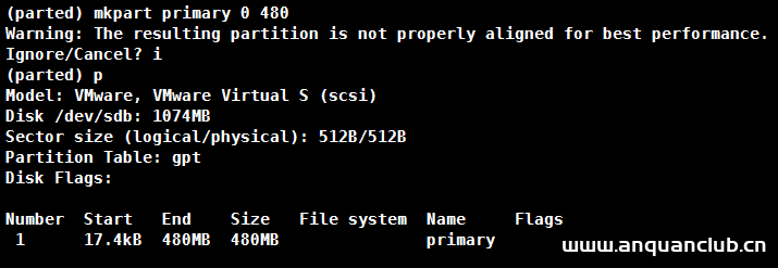 图片[4]-Linux parted磁盘分区实现步骤解析_Linux-渗透云记 - 专注于网络安全与技术分享