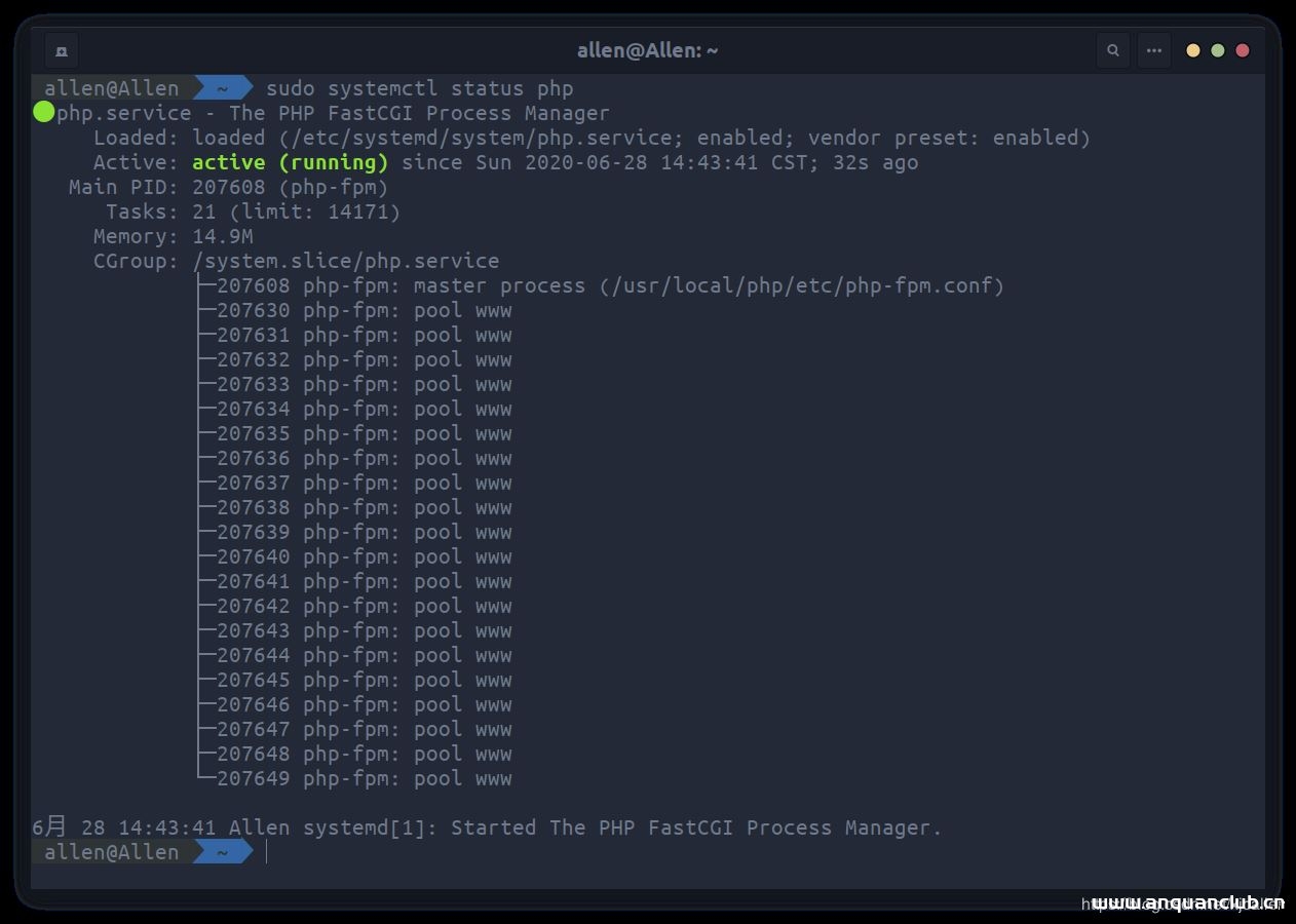 图片[4]-ubuntu 20.04上搭建LNMP环境的方法步骤_Linux-渗透云记 - 专注于网络安全与技术分享