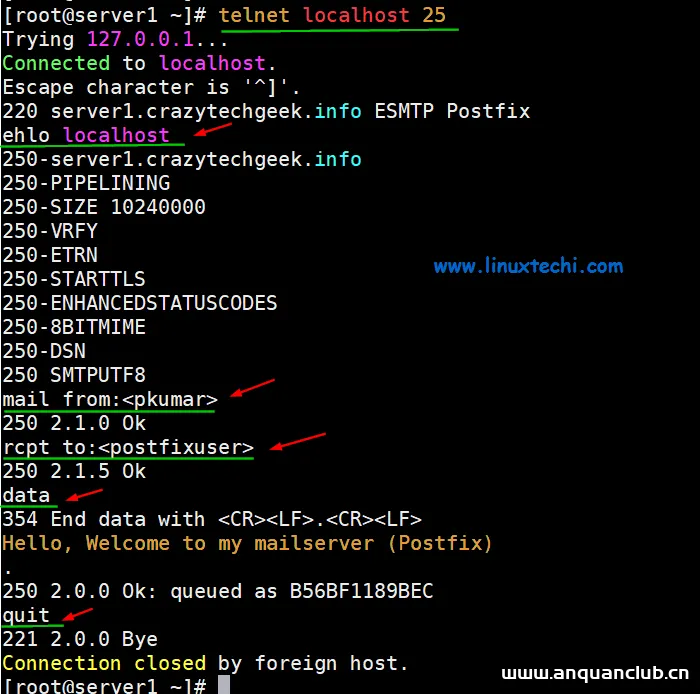 图片[4]-如何在CentOS8上安装和配置Postfix邮件服务器的方法示例_Linux-渗透云记 - 专注于网络安全与技术分享