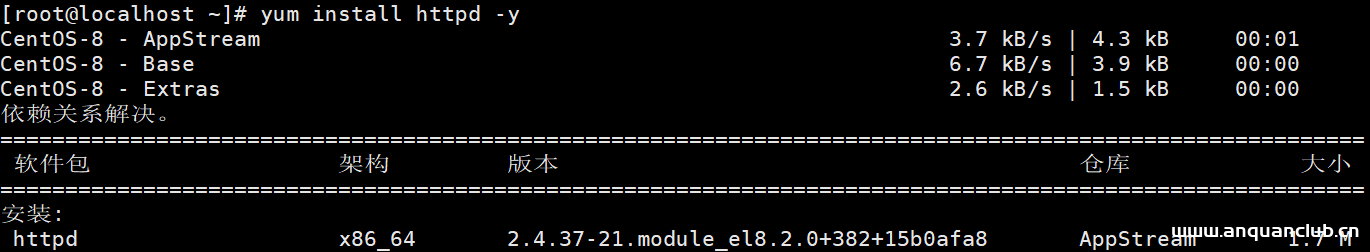 centos8使用Apache httpd2.4.37安装web服务器的步骤详解_Linux-渗透云记 - 专注于网络安全与技术分享