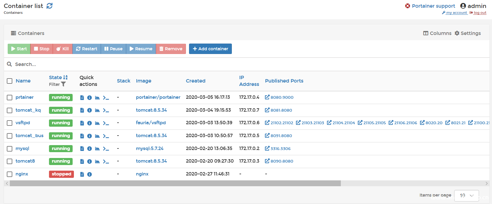 图片[5]-Docker可视化ui管理工具Portainer安装及使用解析_docker-渗透云记 - 专注于网络安全与技术分享