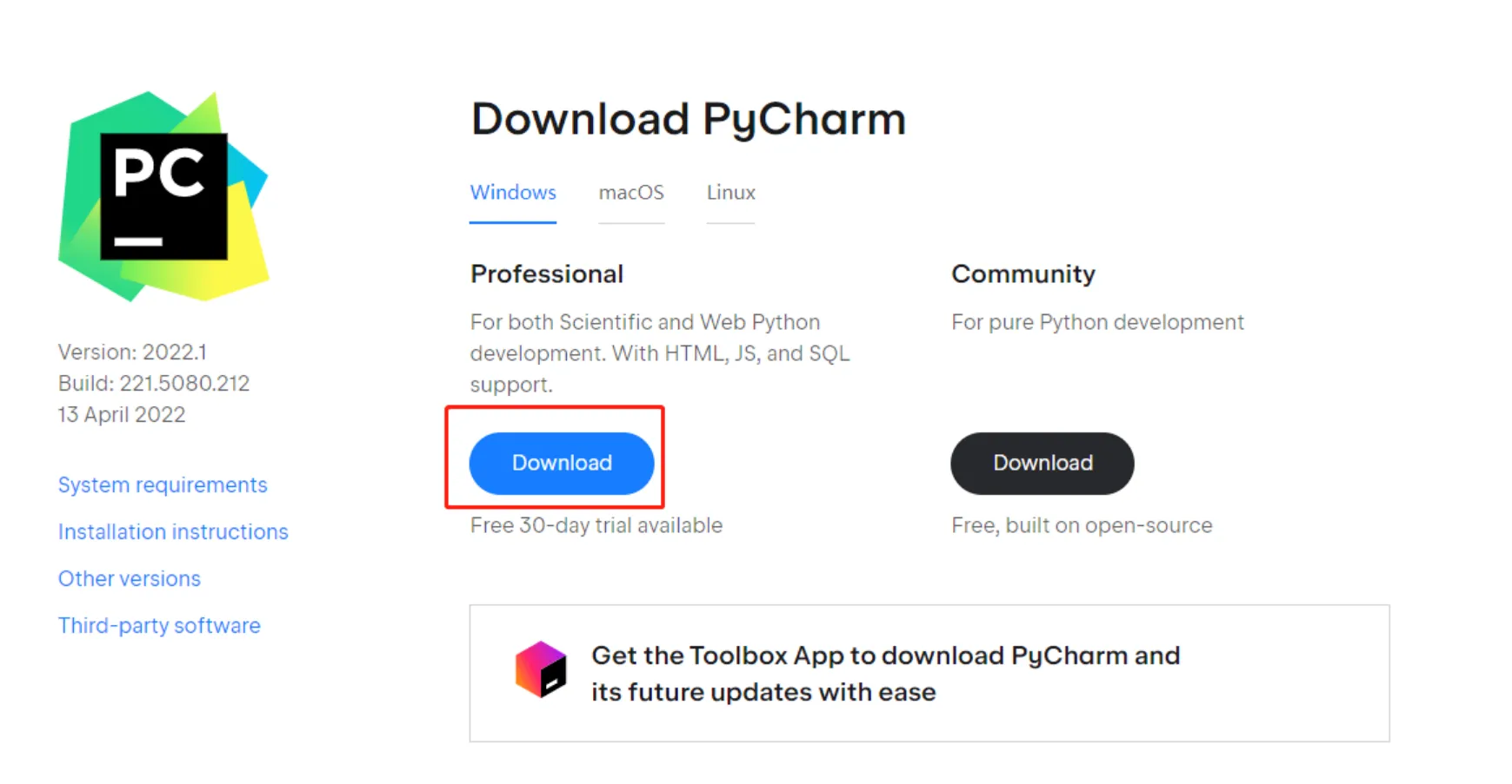图片[3]-Pycharm 2022.1-X最新专业版激活/破解教程（通用教程）-渗透云记 - 专注于网络安全与技术分享