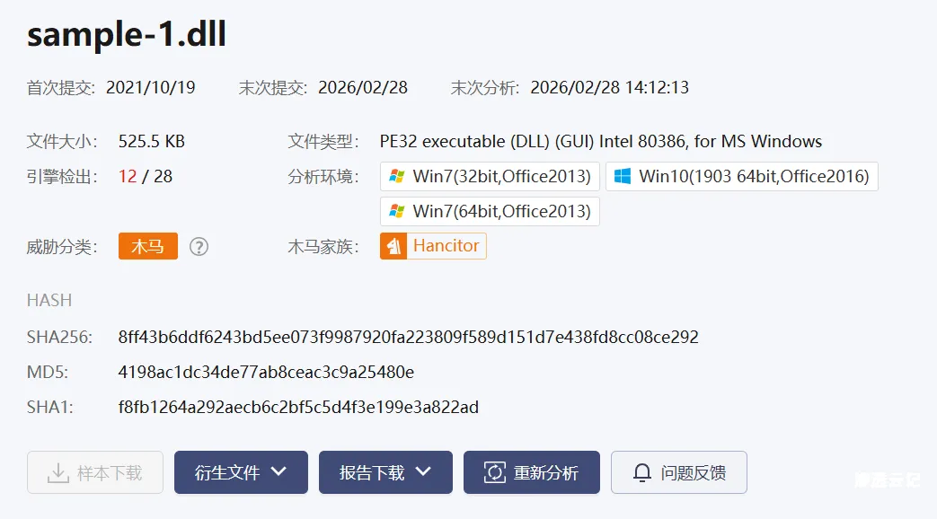初学者如何分析真实的恶意样本？Hancitor 实战全流程记录-渗透云记 - 专注于网络安全与技术分享