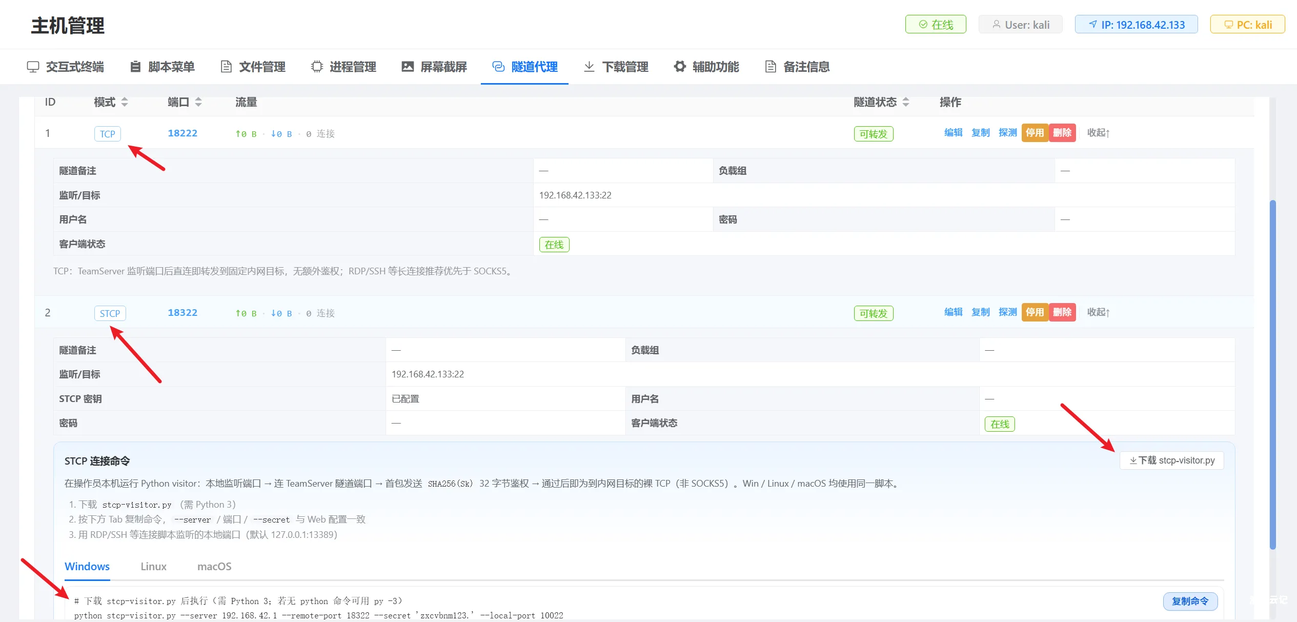 图片[4]-【工具更新】EasyShell v2.7 版本更新，新增tcp udp等端口转发协议，支持稳定实现ssh、rdp等协议的稳定连接-渗透云记 - 专注于网络安全与技术分享
